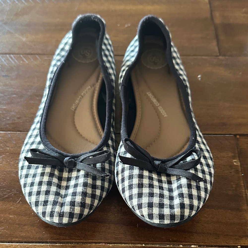 SO Gingham Black and White Flats